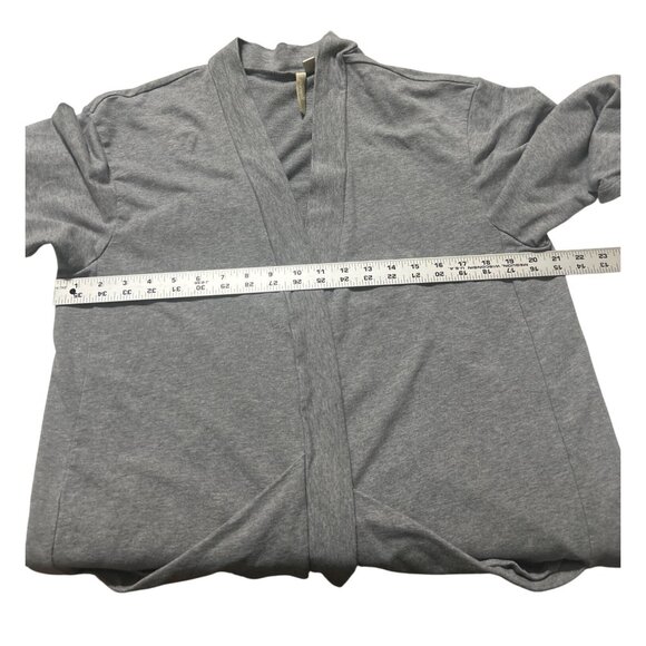 Pure Jill Womens Open Front Short Sleeve Cardigan With Pockets Gray L - Picture 7 of 8